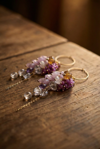 The Purple Grape Earring